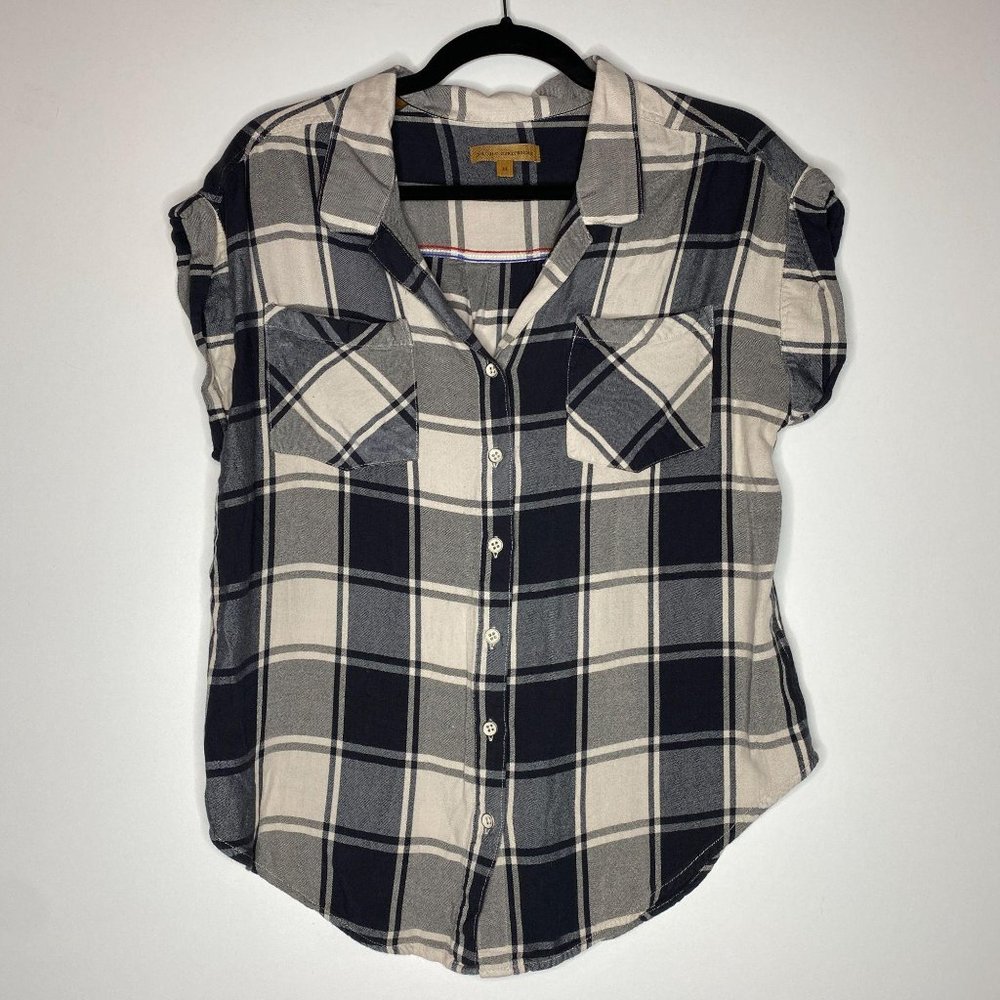Jachs Girlfriend Quinn Button Front Flannel Top - image 3
